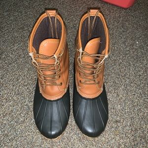 Target Brown Faux Leather Rain boots